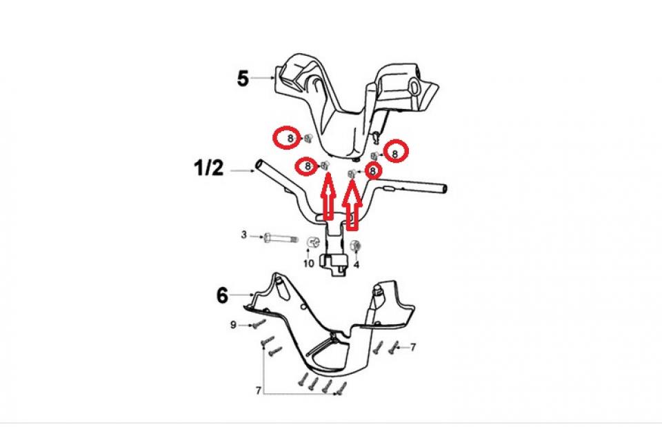 Agrafe carrosserie pour scooter Peugeot 50 KISBEE 4T EU4 1173933400 739334 Neuf