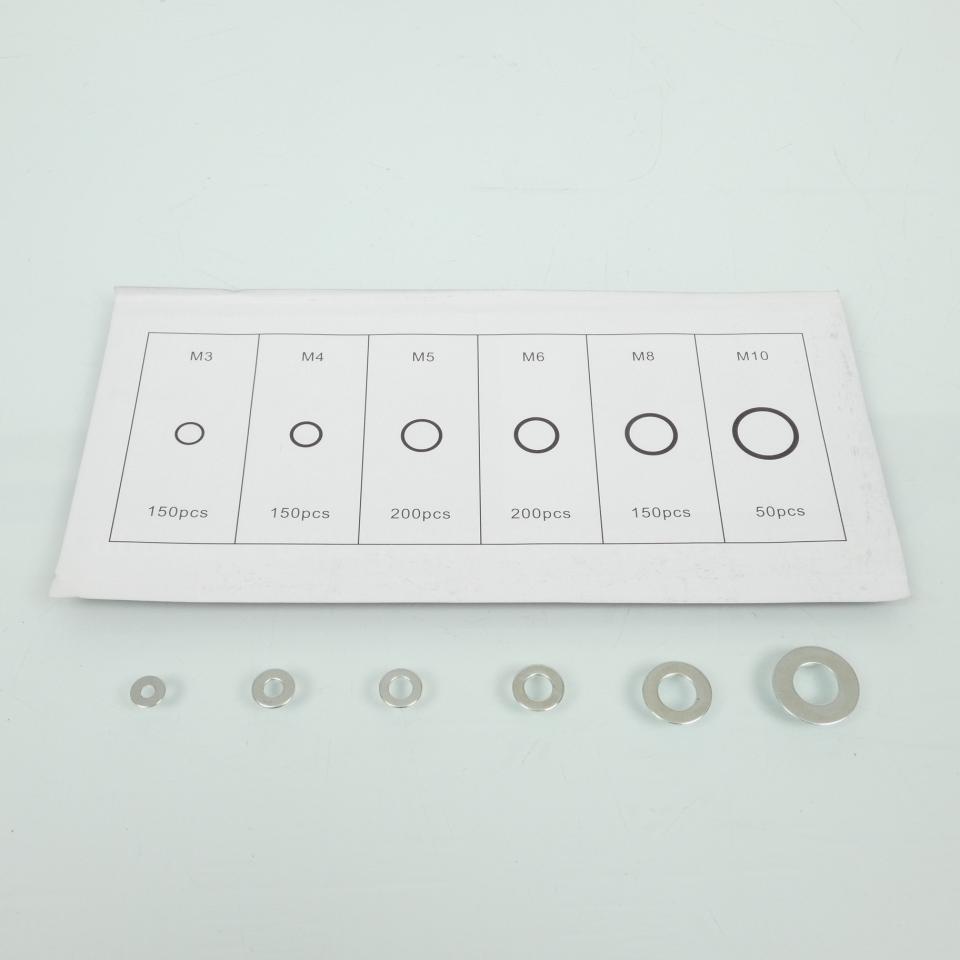 Coffret assortiment 900 rondelle plate M3 M4 M5 M6 M8 M10 RSM pour auto moto
