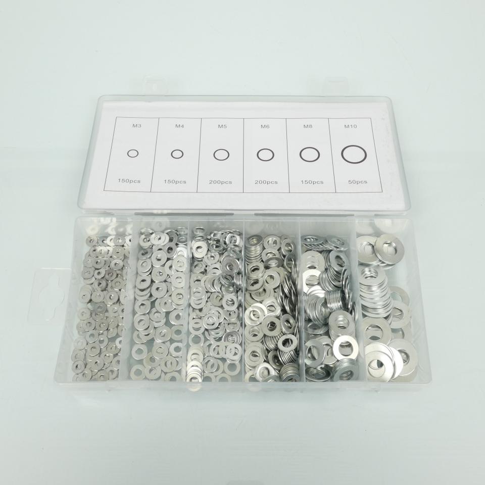 Coffret assortiment 900 rondelle plate M3 M4 M5 M6 M8 M10 RSM pour auto moto