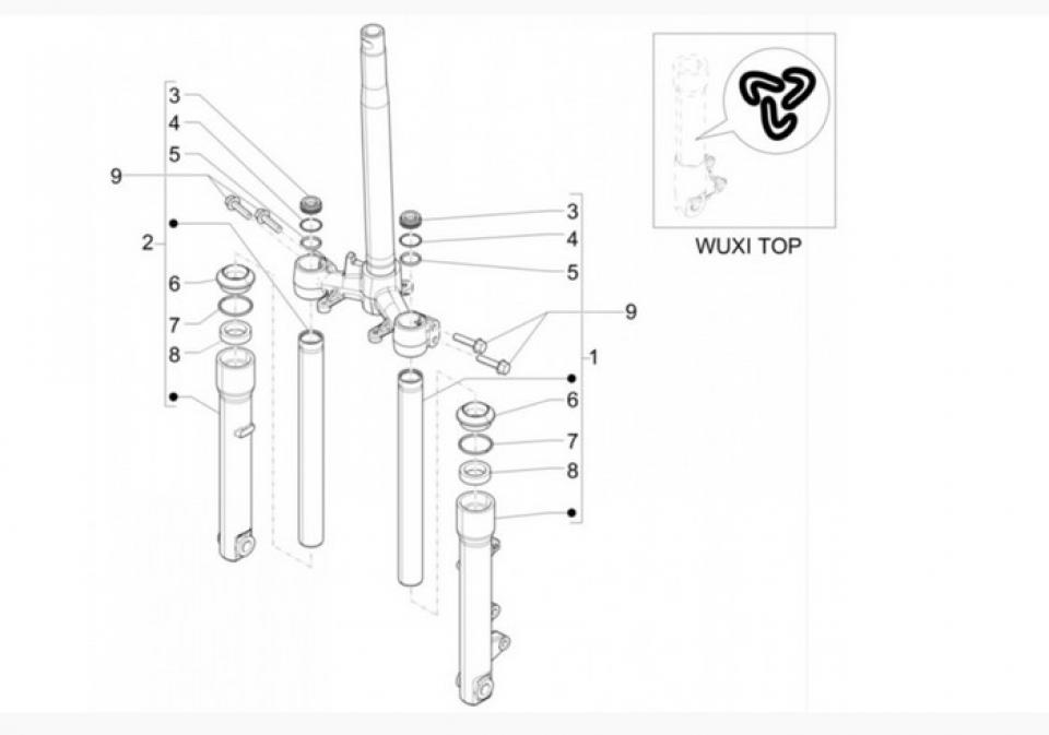 Visserie origine pour Scooter Piaggio 125 Liberty 2013 à 2022 668976 / WUXY TOP Neuf