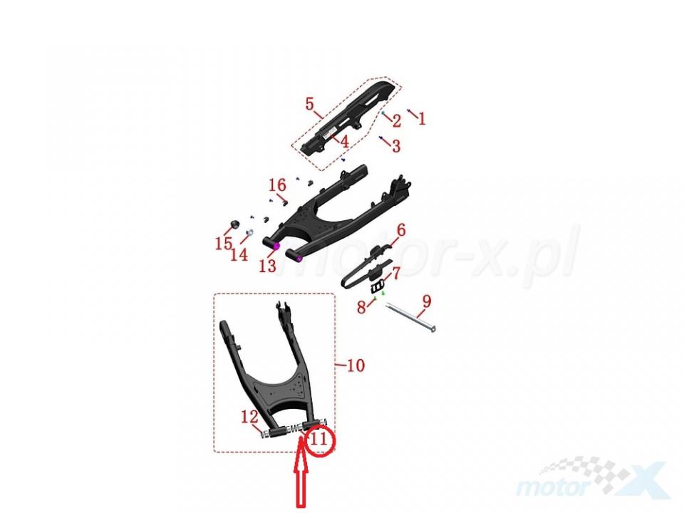 Douille roulement à aiguille pour moto Zontes 350 T 25x32x16 1250602-035000 Neuf