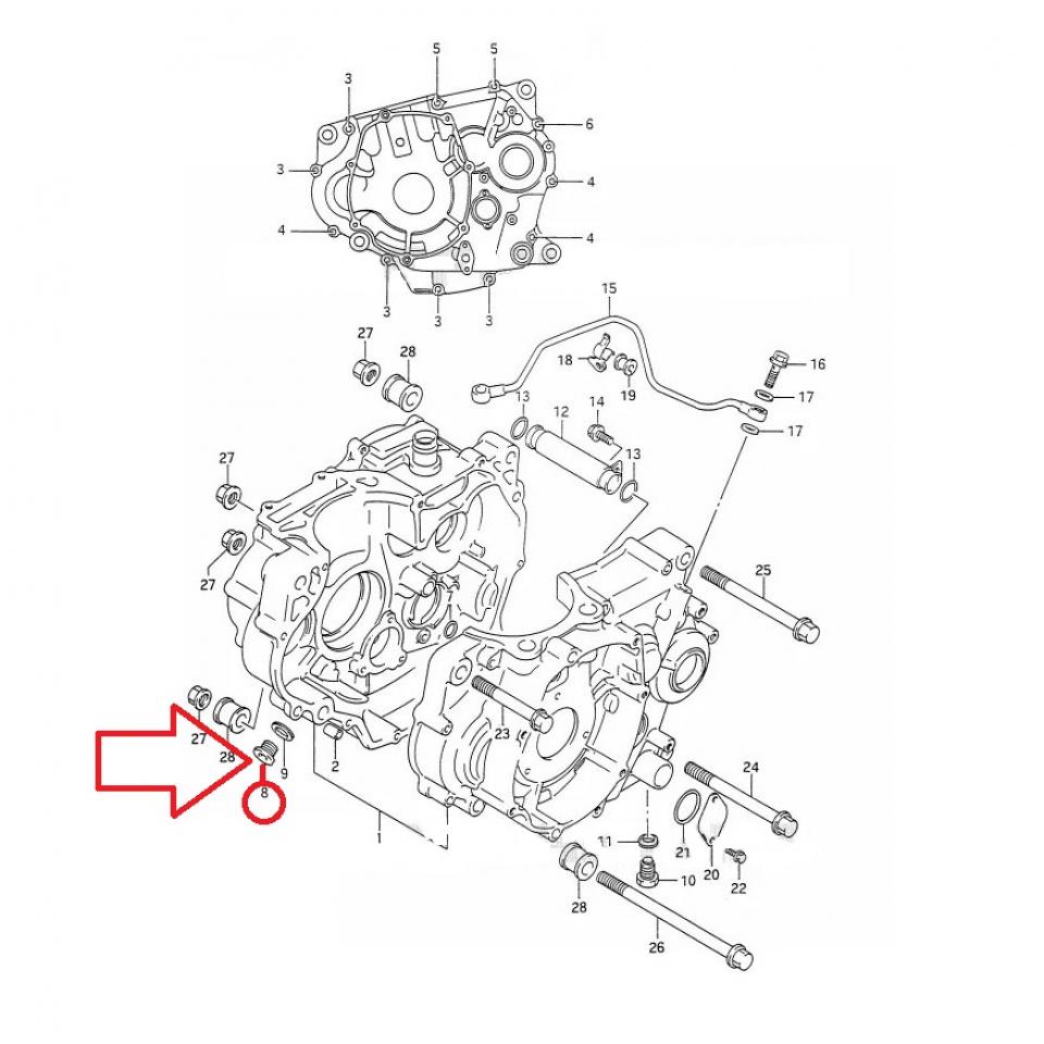 Visserie origine pour moto Suzuki 250 DR 1990 à 1995 09248-14005-000 Neuf