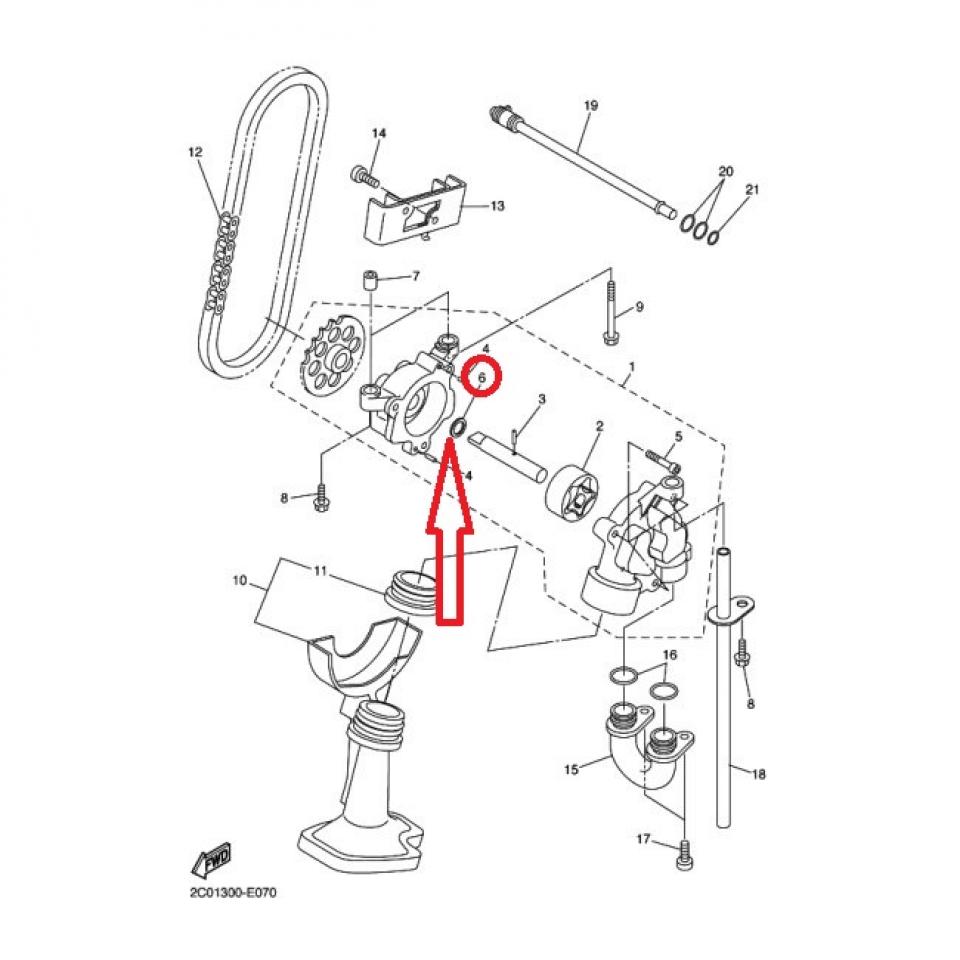 Rondelle axe pompe huile pour moto Yamaha 1300 XJ6 Diversion 90201-113K2 Neuf