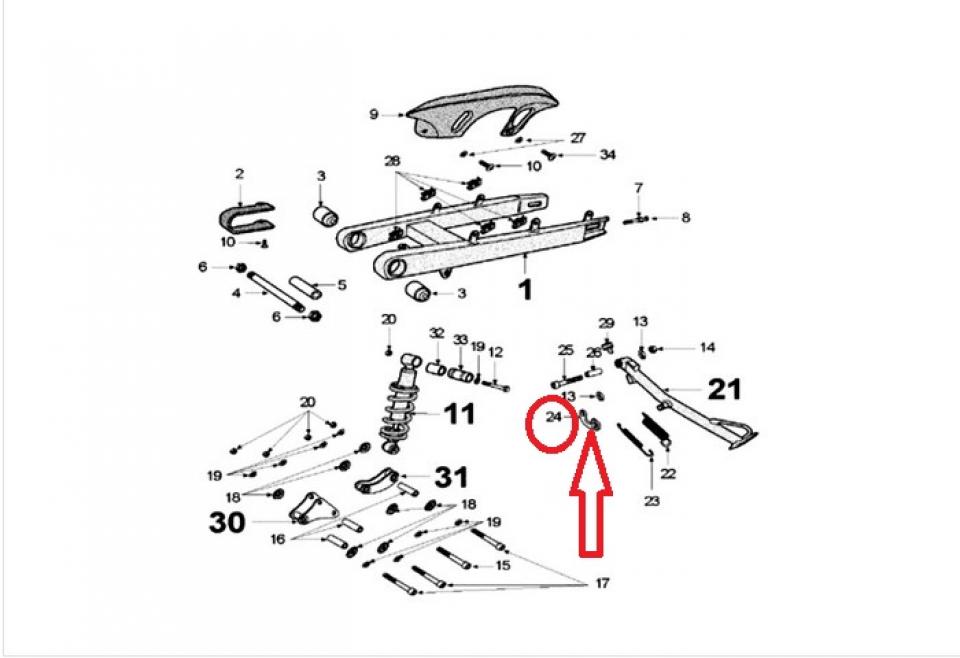 Plaque fixation ressort béquille pour moto Peugeot 50 XR6 754454 Neuf