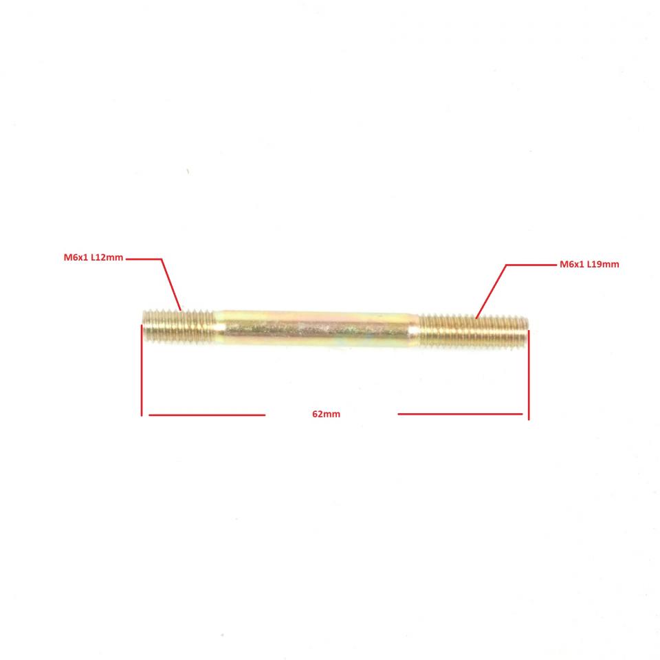 Goujon double filetage pour scooter Peugeot 125 Sum Up 777587 M6x1 Neuf