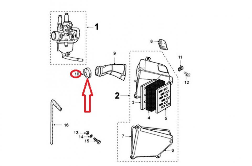 Collier serrage à vis Ø50/70 x 9mm pour moto Peugeot 50 Xps Sm SHA 753554 Neuf