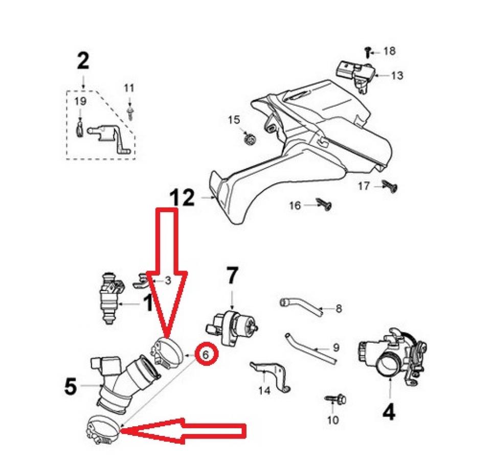 Collier Ø40mm pour scooter Peugeot 125 Elystar 1174534800 745348 neuf