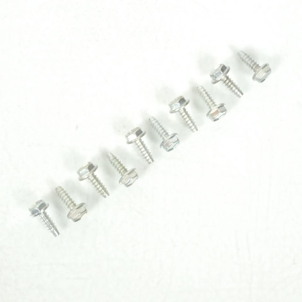 Lot 10 Vis à collerette gris Ø4x12mm pour scooter Peugeot 50 St Rapido 704951