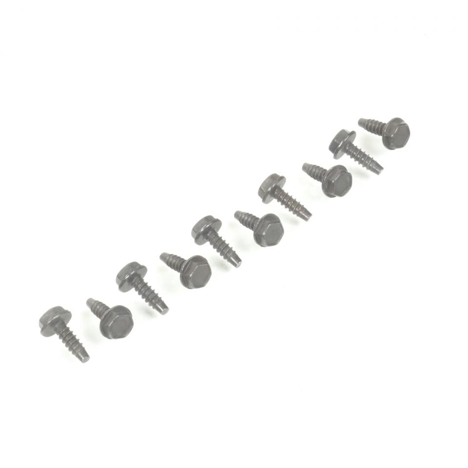 Lot 10 Vis à collerette noir Ø4x12mm pour scooter Peugeot 50 St Rapido 704951