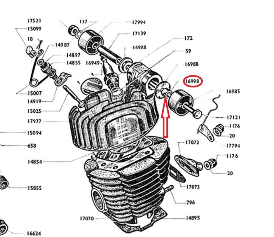 Entretoise de culasse 9x14x4 pour mobylette Motobecane 50 AV89 90896-16998