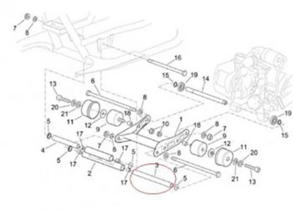 Visserie Rotax pour scooter Aprilia 200 Scarabeo 1999 - 2004 AP8121286 Neuf