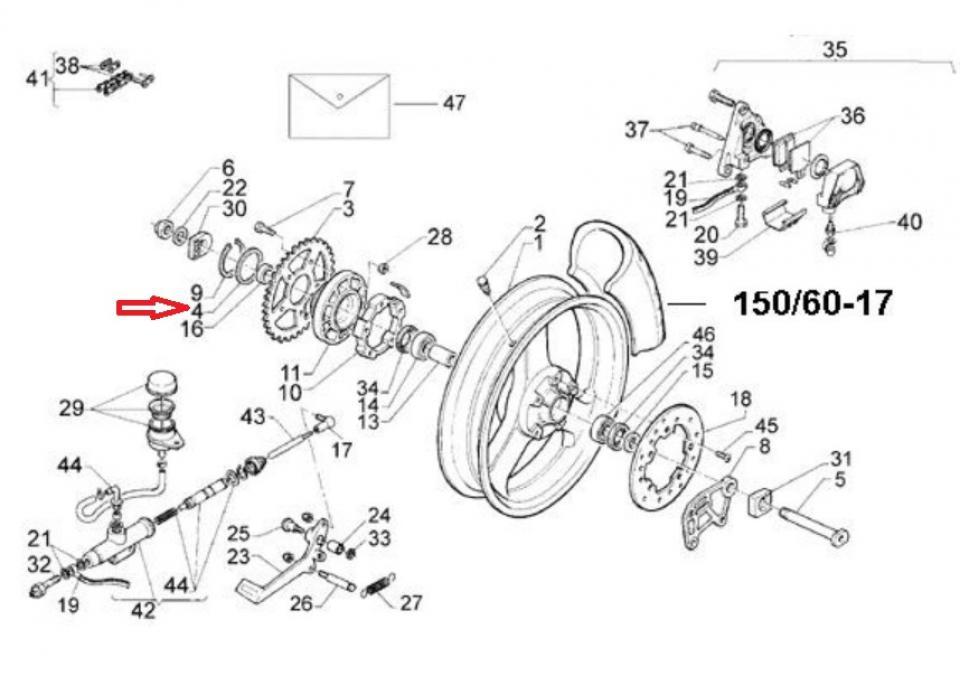 Visserie pour moto Aprilia 125 RS tuono 2003 - 2004 AP8102296 Neuf