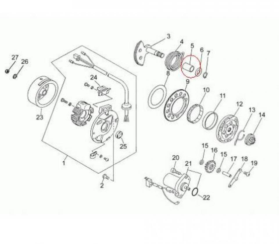 Visserie origine pour Scooter Aprilia 50 SR 1993 à 2001 AP8206152 Neuf