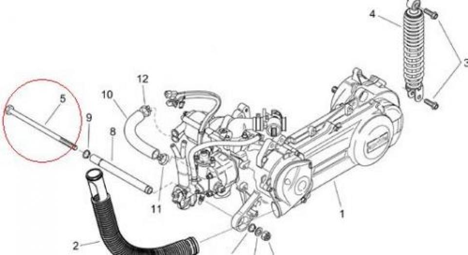 Visserie origine pour Scooter Aprilia 50 SR 2000 à 2007 AP8221307 Neuf