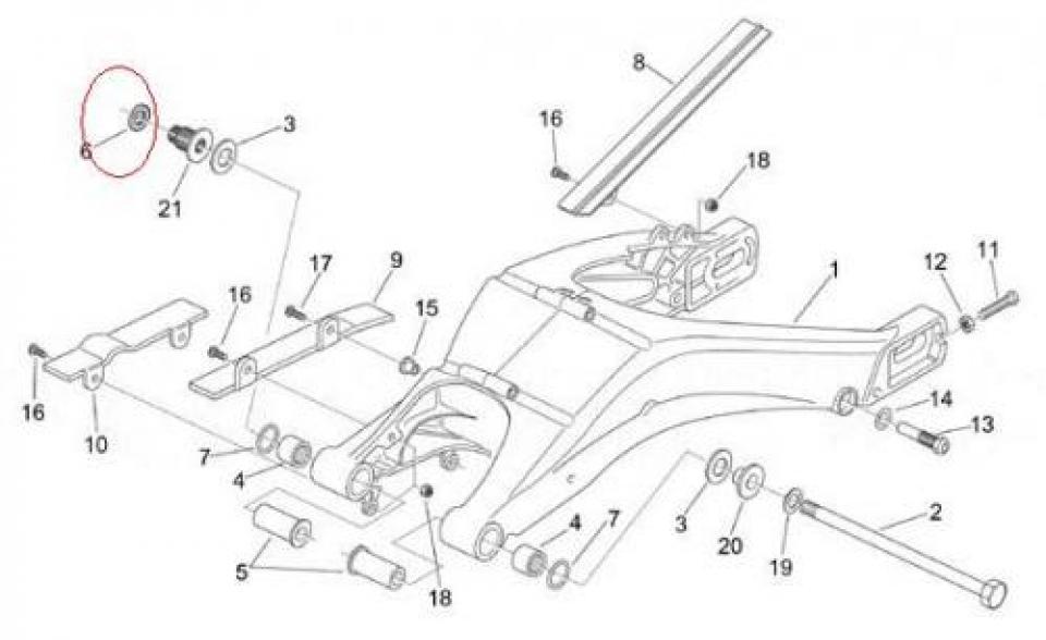 Visserie origine pour Moto Aprilia 125 RS 1993 à 2010 AP8150299 / M17 Neuf