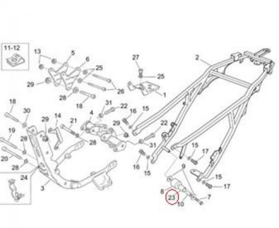 Visserie pour moto Aprilia 650 Pegaso 2001 - 2004 AP8121092 Neuf