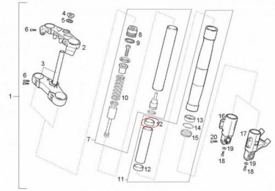 Visserie pour moto Derbi 125 GPR nude 2004 2004 00H00208151 Neuf