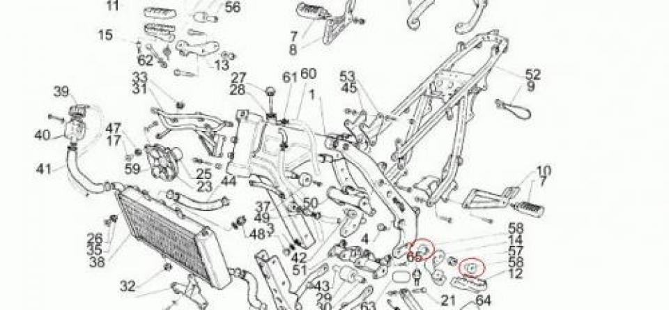 Visserie pour moto Aprilia 650 Pegaso 1992 - 1996 AP8121839 Neuf