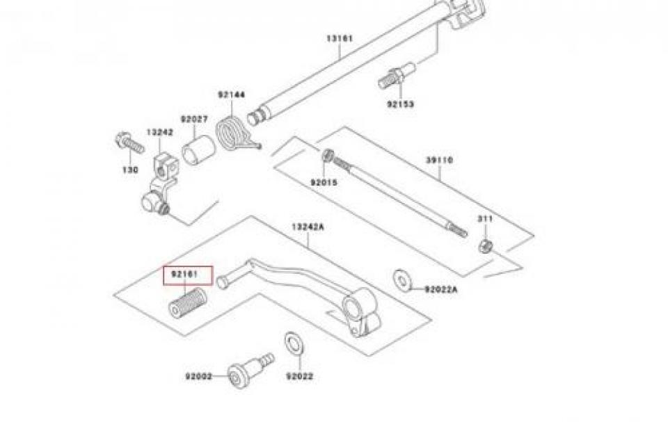 Visserie origine pour Moto Kawasaki 1000 ZR 2003 à 2007 92161-1300 Neuf