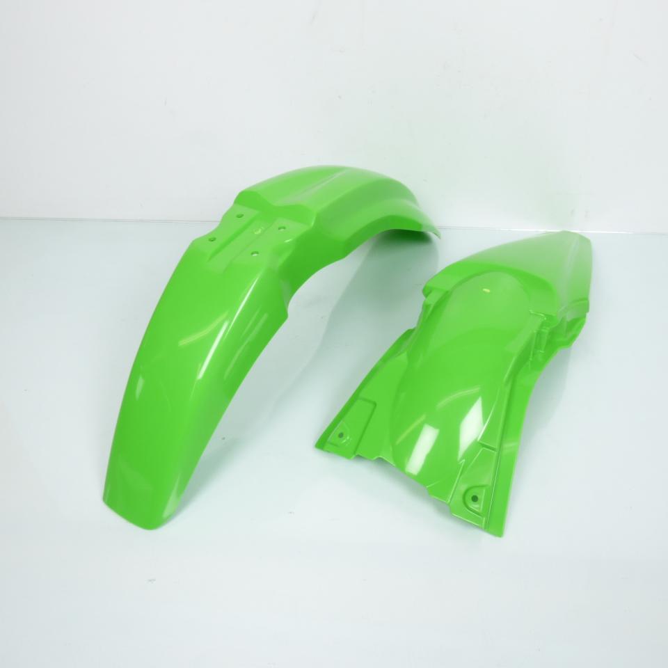 Kit plastique UFO vert blanc noir pour moto cross Kawasaki 450 KXF 2012 à 2015 Neuf