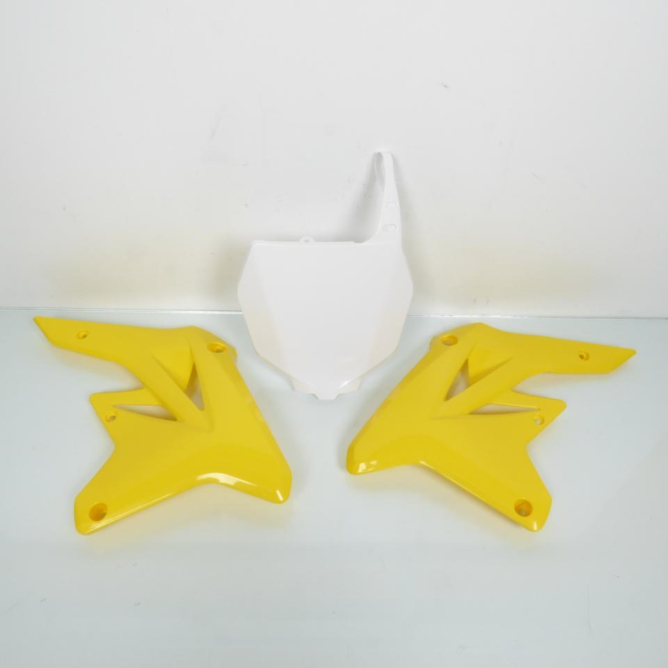 Kit plastique jaune et blanc Polisport pour moto Suzuki 250 RM-Z 2007 à 2009 Neuf