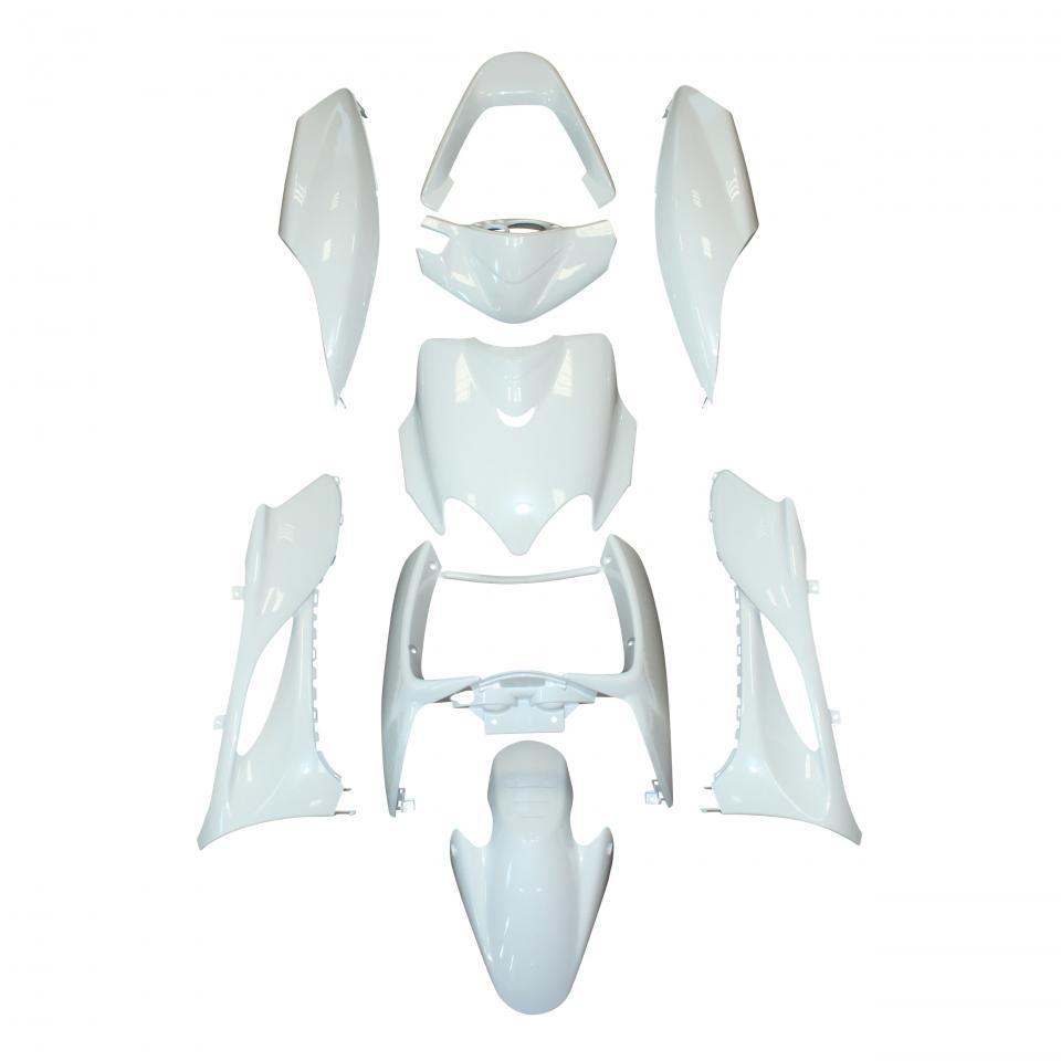 Kit carénage blanc brillant pour scooter MBK 50 Mach-G Avant 2020 9 pieces Neuf
