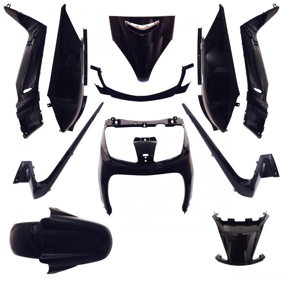 Kit carénage noir brillant pour scooter Yamaha 125 Xmax 2006 à 2009 11 pieces