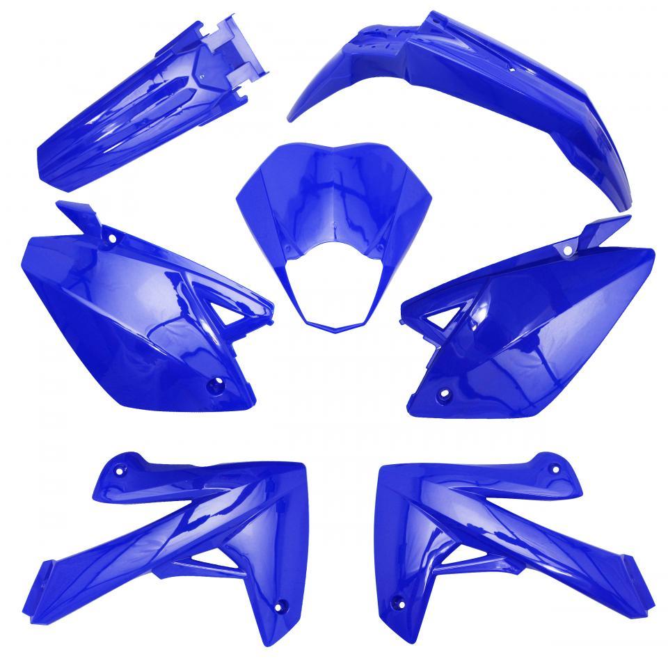 Kit carénage 7 pièces bleu brillant pour moto Rieju 50 MRT SM 2009 à 2020 Neuf