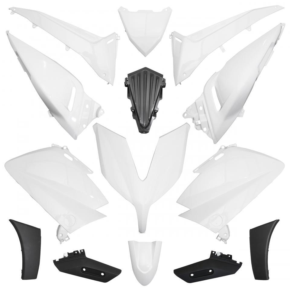 Kit carénage blanc brillant et noir mat pour scooter Yamaha 530 Tmax 2015 à 2020
