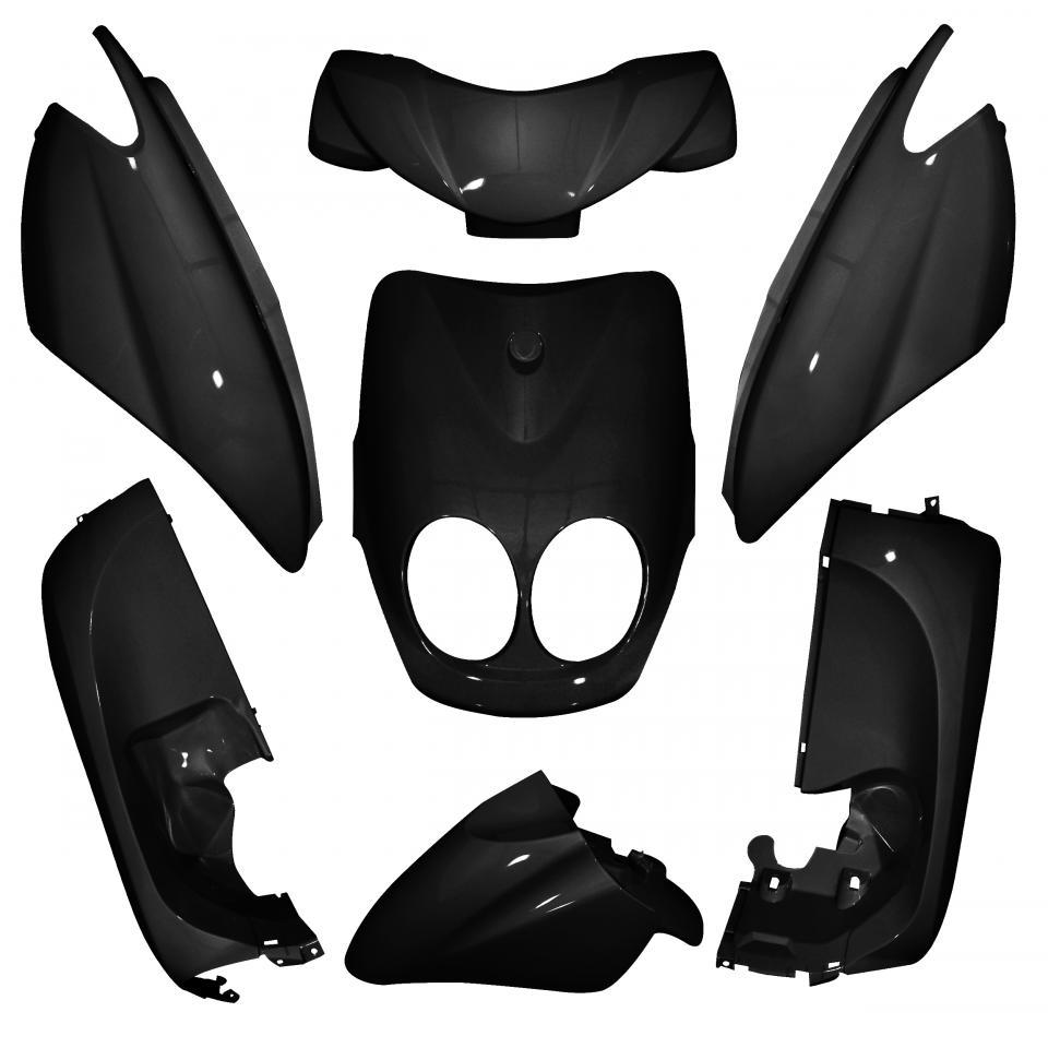 Kit carénage noir brillant pour scooter MBK 50 Ovetto 2011 à 2020 7 pieces Neuf