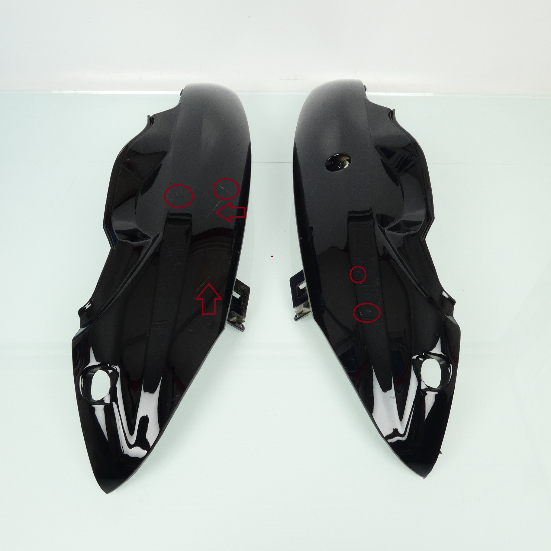 Kit carénage P2R pour scooter Chinois YY50QT 7 pièces / noir brillant Occasion
