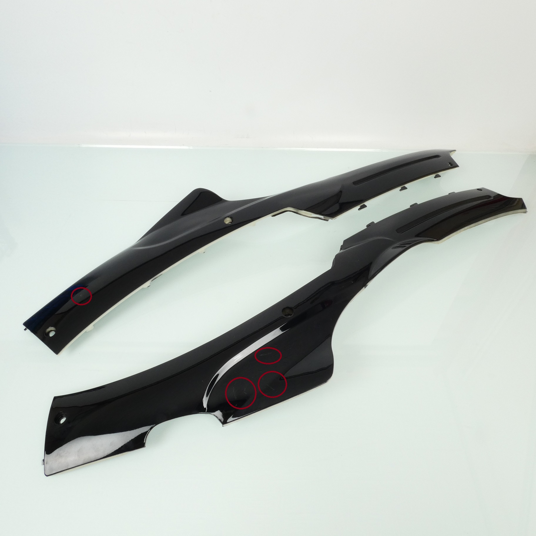 Kit carénage P2R pour scooter Chinois YY50QT 7 pièces / noir brillant Occasion