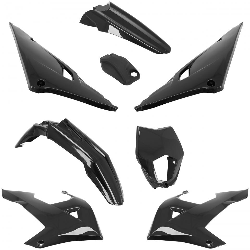 Kit carénage P2R pour Moto Rieju 50 MRT Après 2022 8 pièce noir brillant Neuf