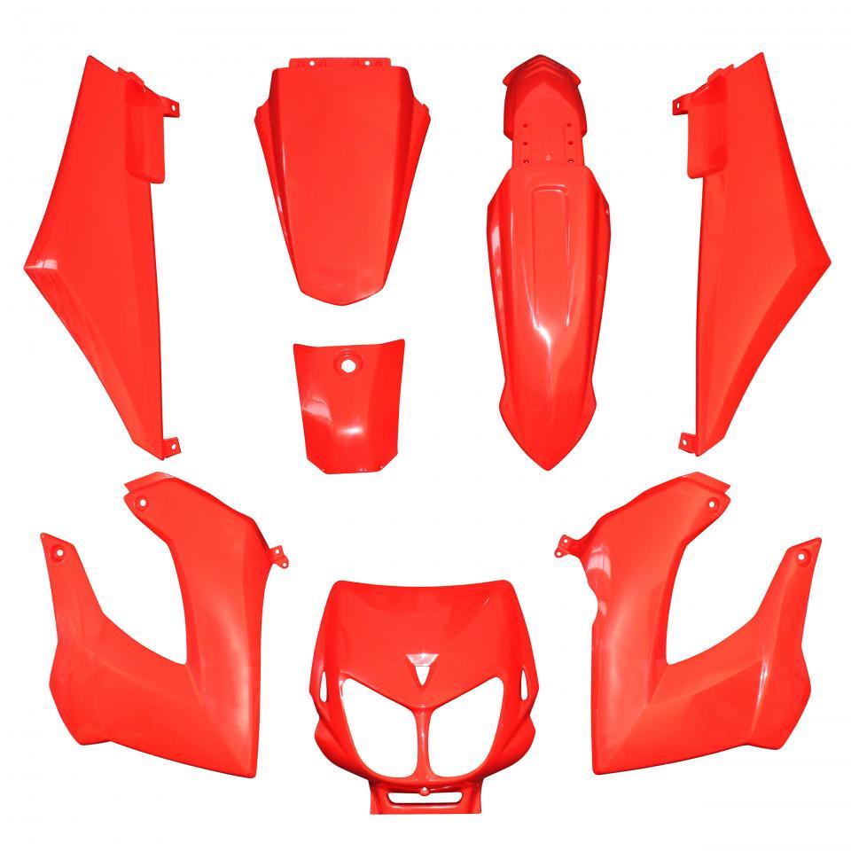 Kit carénage P2R pour Moto Derbi 50 Senda 2000 à 2010 rouge brillant Neuf