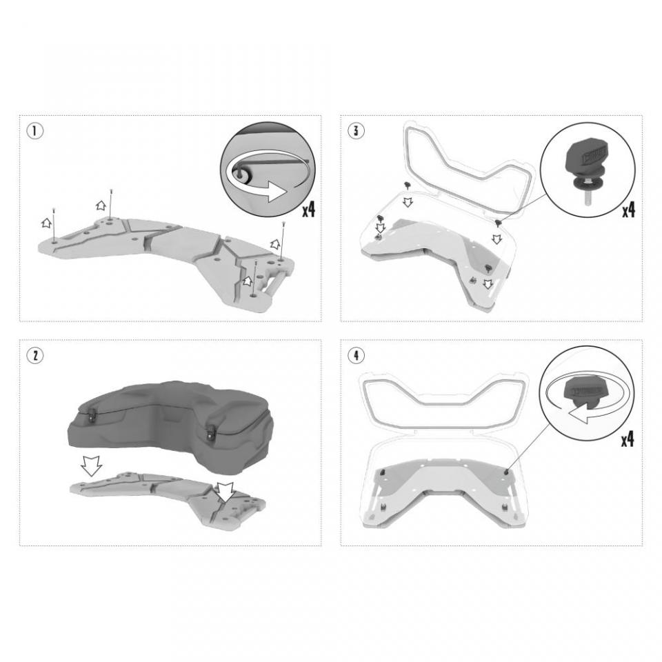 Top case Tesseract pour Quad Loncin 1000 X-WOLF 2025 Neuf