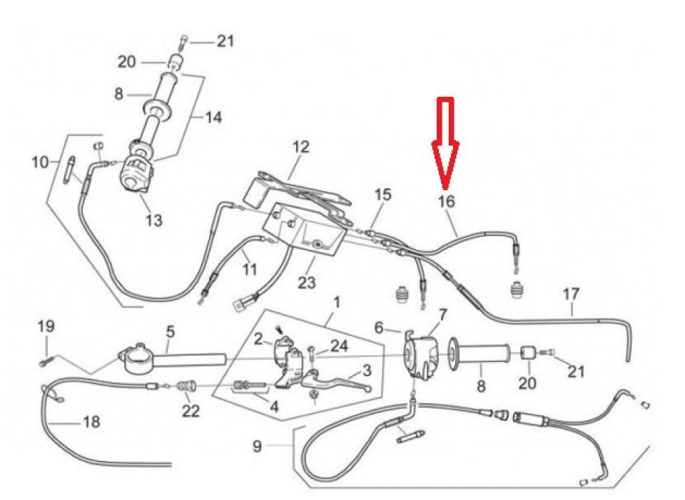 Câble d'accélérateur origine pour Moto Aprilia 250 RS 1996 à 2003 AP8114307 Neuf