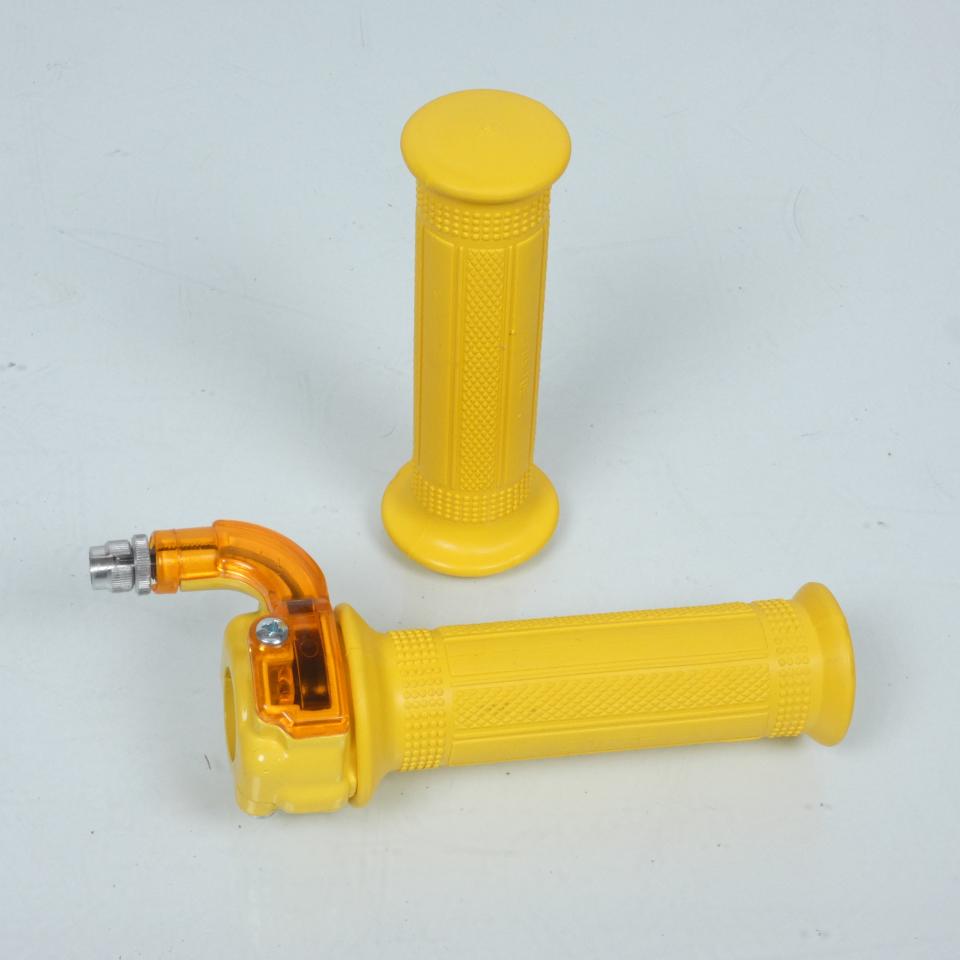 Kit poignée tirage rapide mini Targa jaune cocotte/levier Lusito pour mobylette