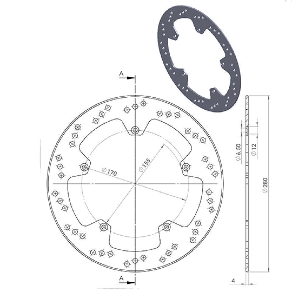 Disque de frein avant Newfren pour Moto Yamaha 50 TZR 2004 à 2020 Neuf