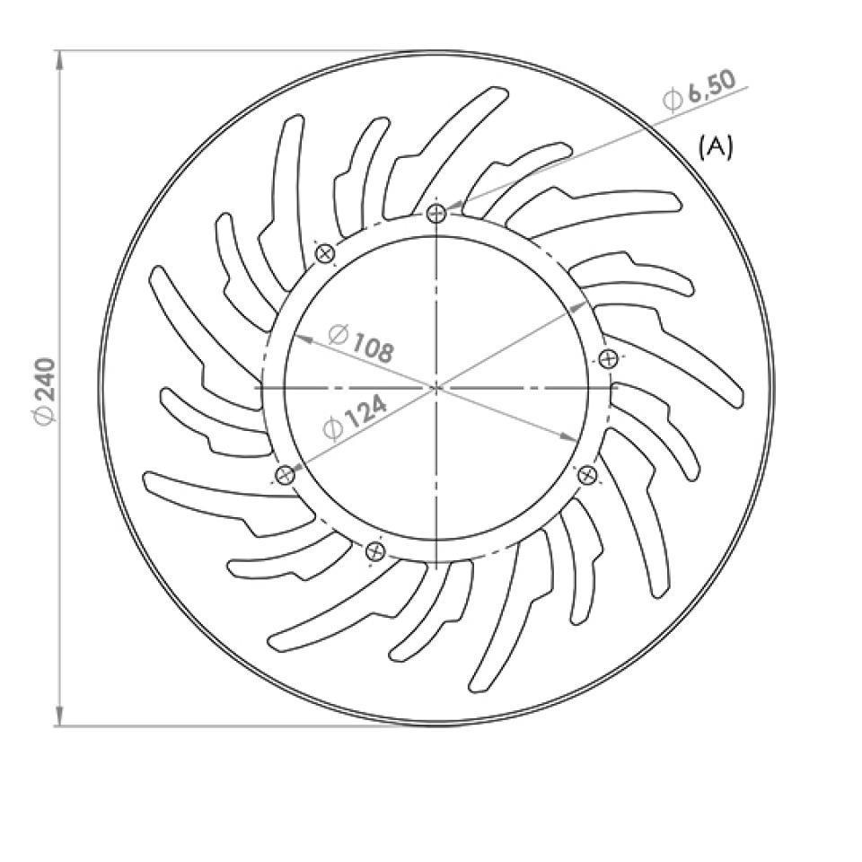 Disque de frein avant NG Brakes pour Moto Rieju 50 NKD 2004 à 2005 Neuf