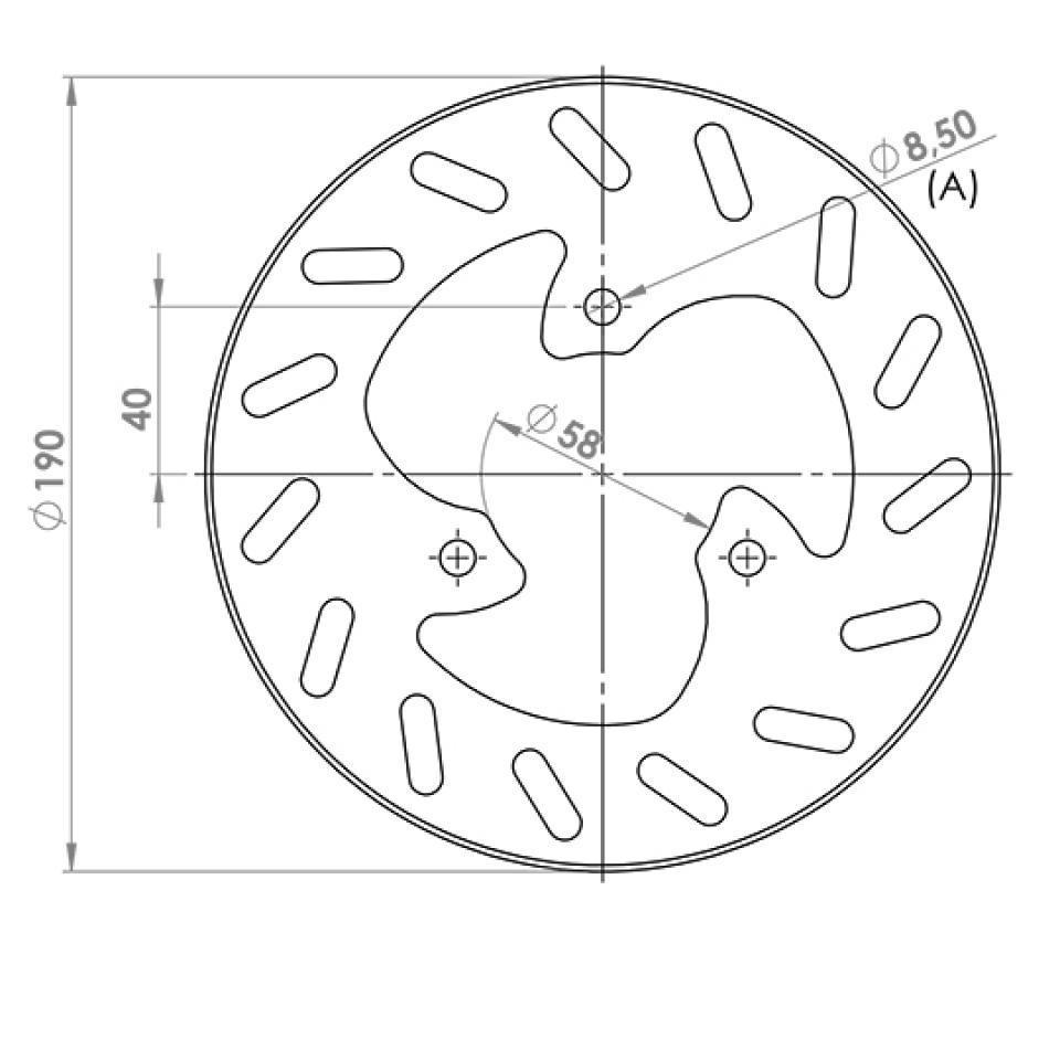 Disque de frein avant NG Brakes pour Scooter Yamaha 50 Neos 2T 2008 à 2018 Neuf