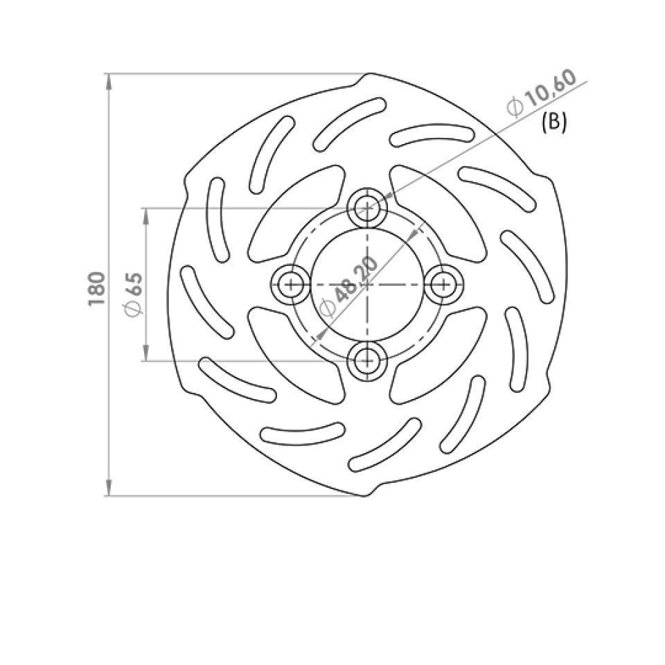 Disque de frein avant Teknix pour Scooter MBK 50 Booster 1989 à 2019 Neuf