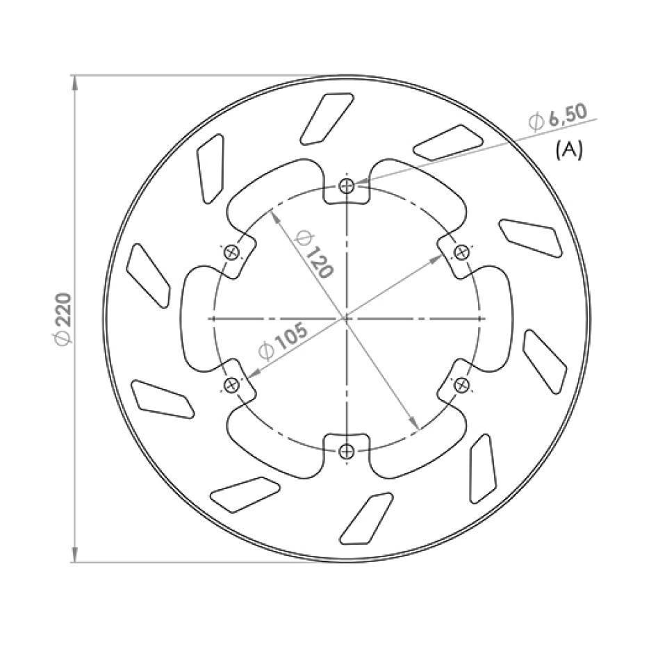 Disque de frein avant NG Brakes pour Auto Neuf