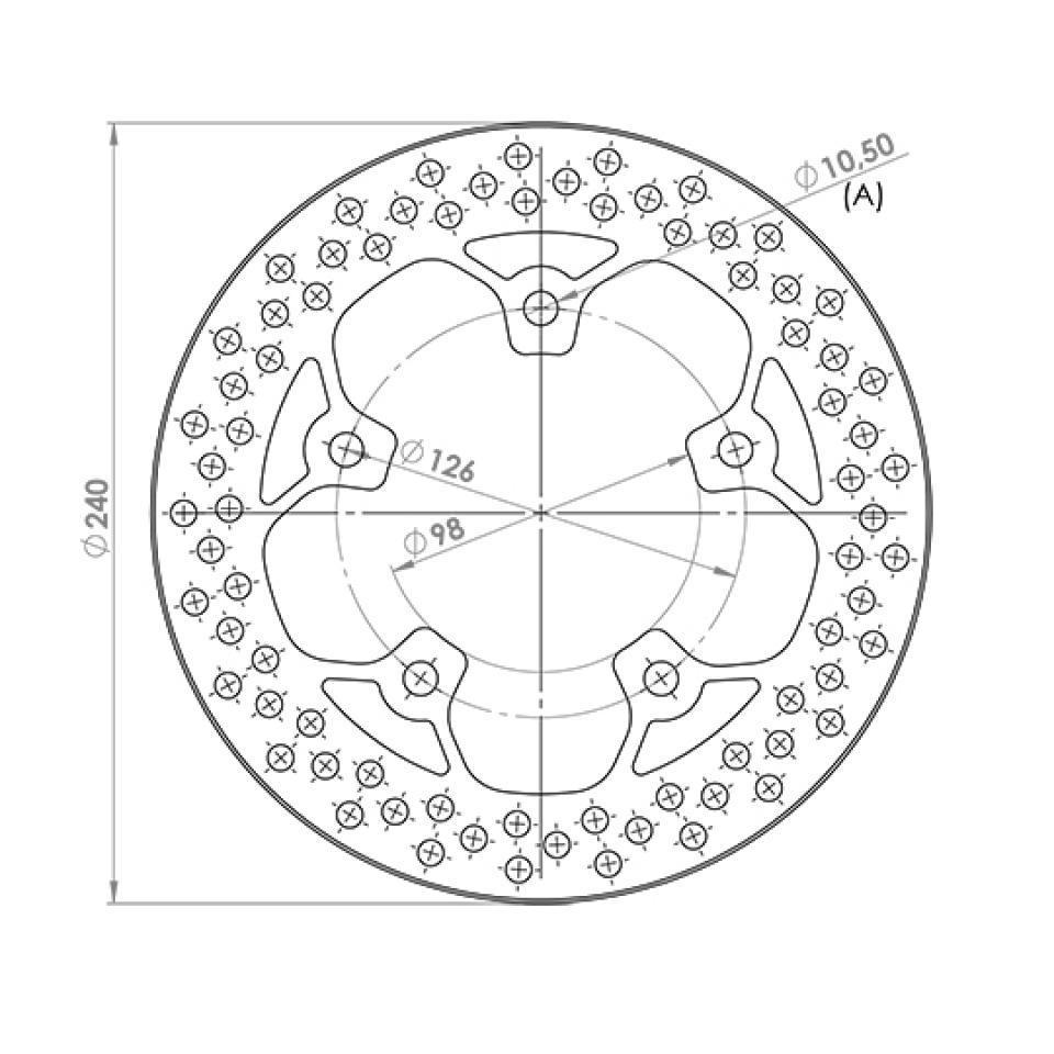 Disque de frein avant NG Brakes pour Auto Neuf