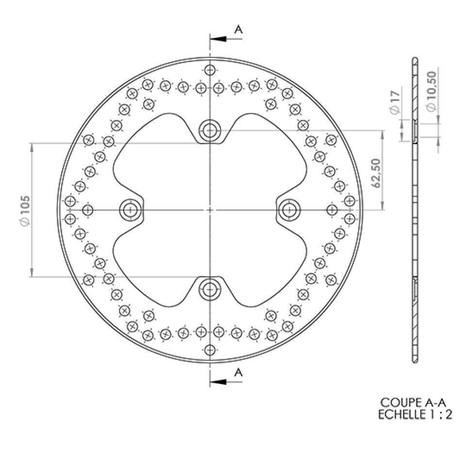 Disque de frein avant NG Brakes pour Auto Neuf