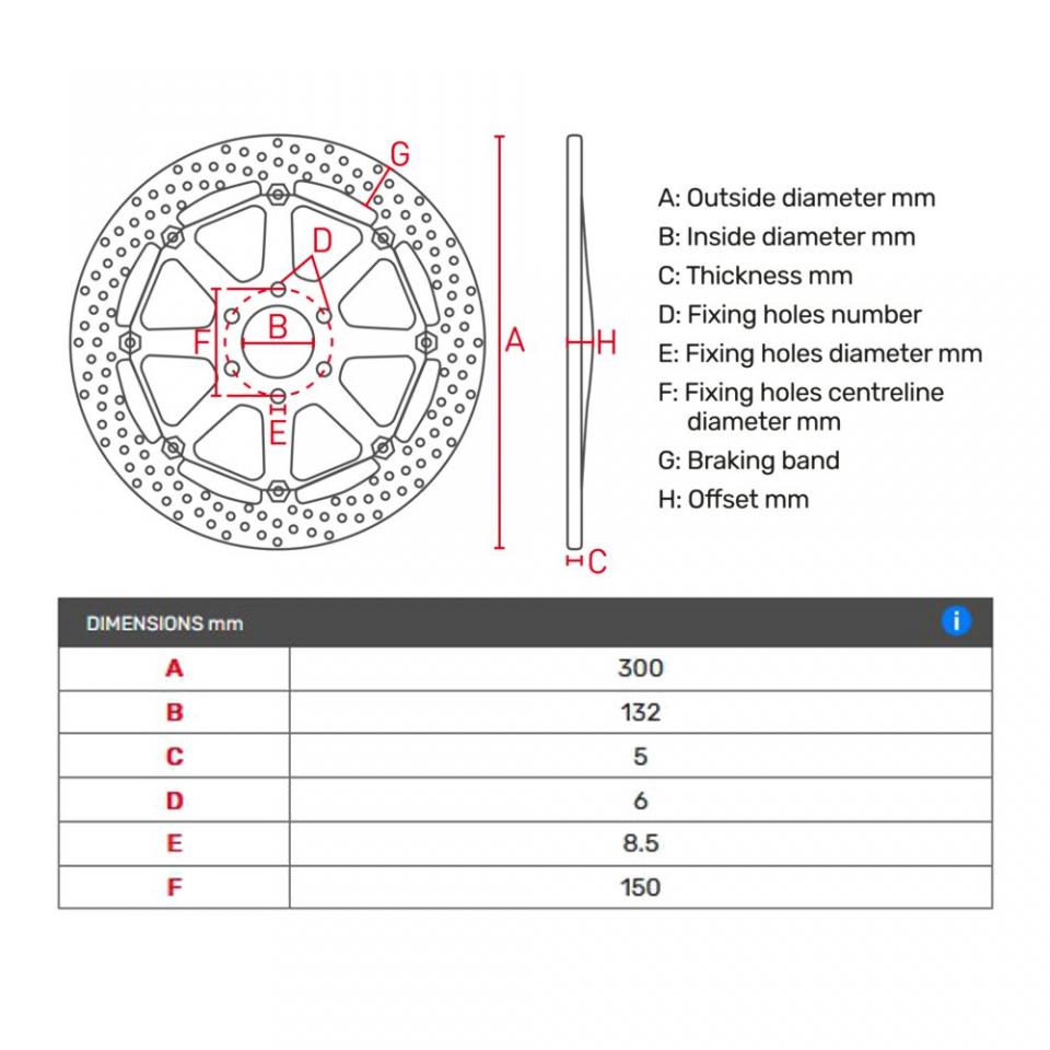 Disque de frein Ferodo pour Moto Yamaha 950 XV R 2014 à 2019 AV Neuf