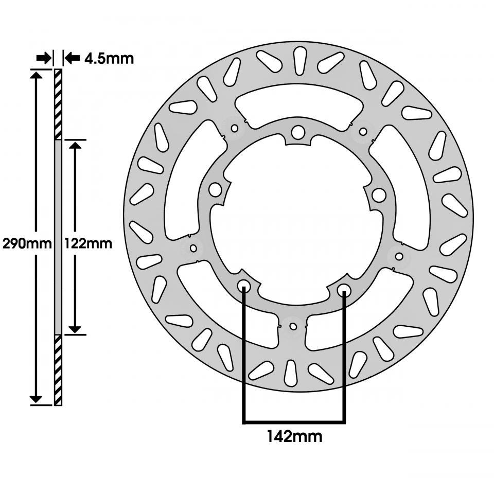 Disque de frein avant Newfren pour Deux Roues Suzuki 650 SFV Gladius 2009 à 2016 Neuf