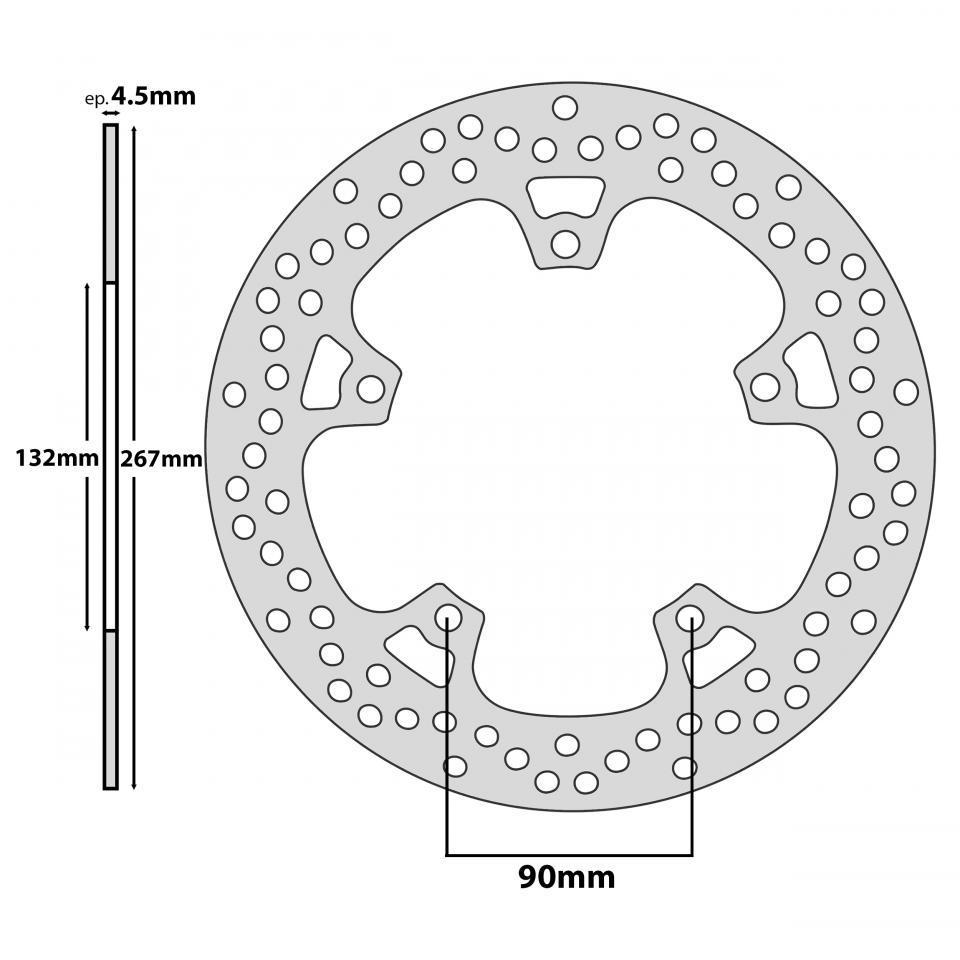 Disque de frein avant P2R pour Scooter Yamaha 250 X-Max 2005 à 2016 Neuf