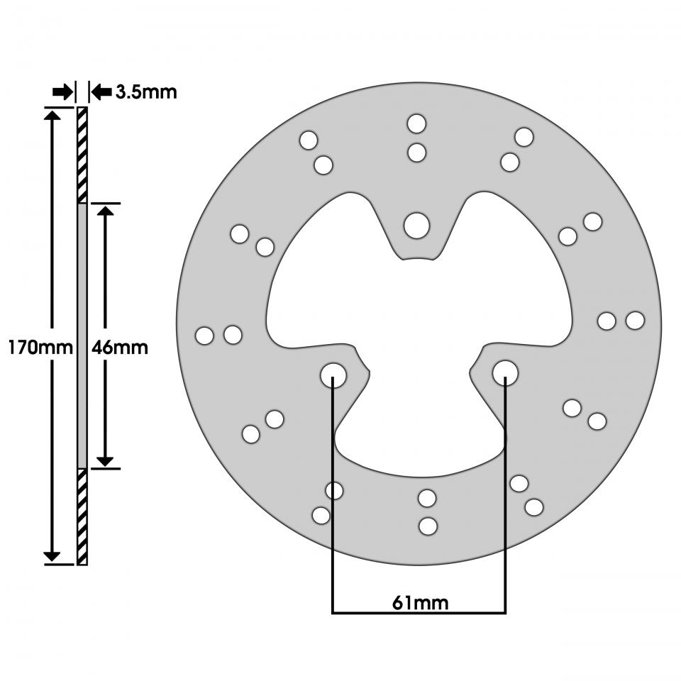 Disque de frein avant P2R (Motorisé) pour Scooter Peugeot 50 Kisbee Neuf
