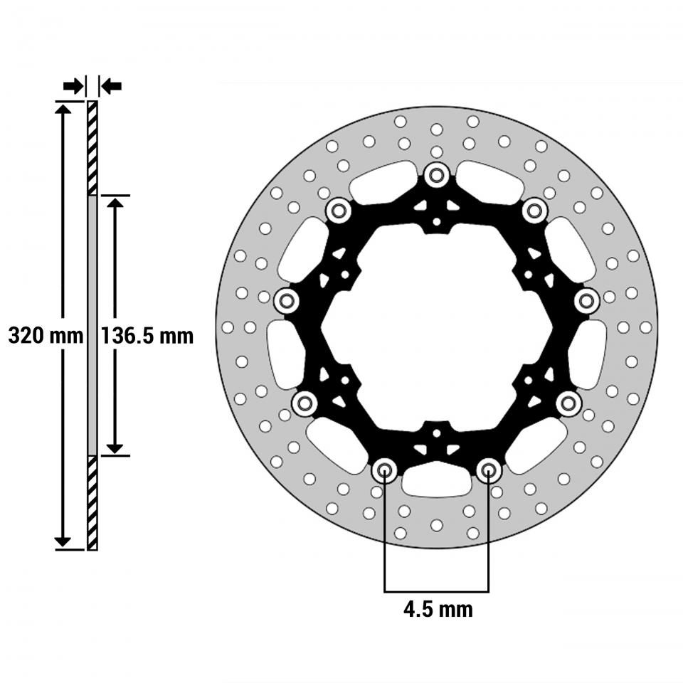 Disque de frein avant Newfren pour Moto KTM 890 Adventure Après 2021 Neuf