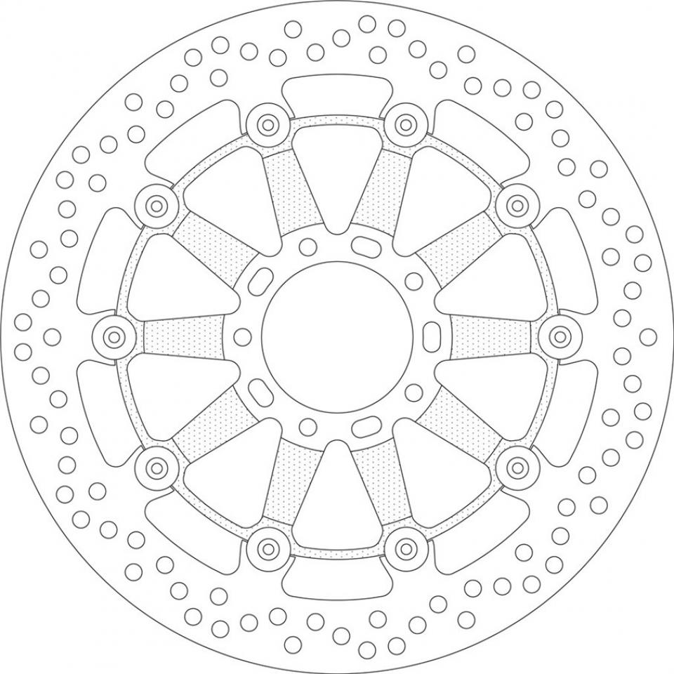 Disque de frein avant Ø320x72x4.5mm SBS 5019 pour moto Ducati 848 2008 à 2012
